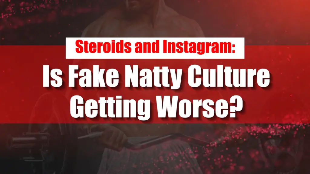 A muscular influencer posing for Instagram, symbolizing the rise of fake natty culture in modern fitness.
