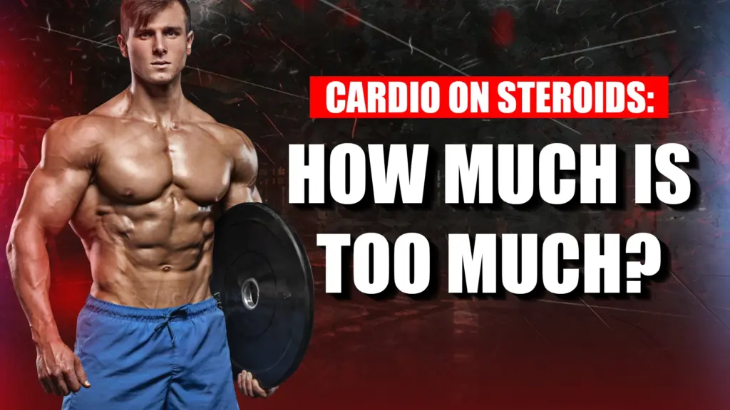 Vlogger explaining safe cardio limits while using steroids and training in the gym