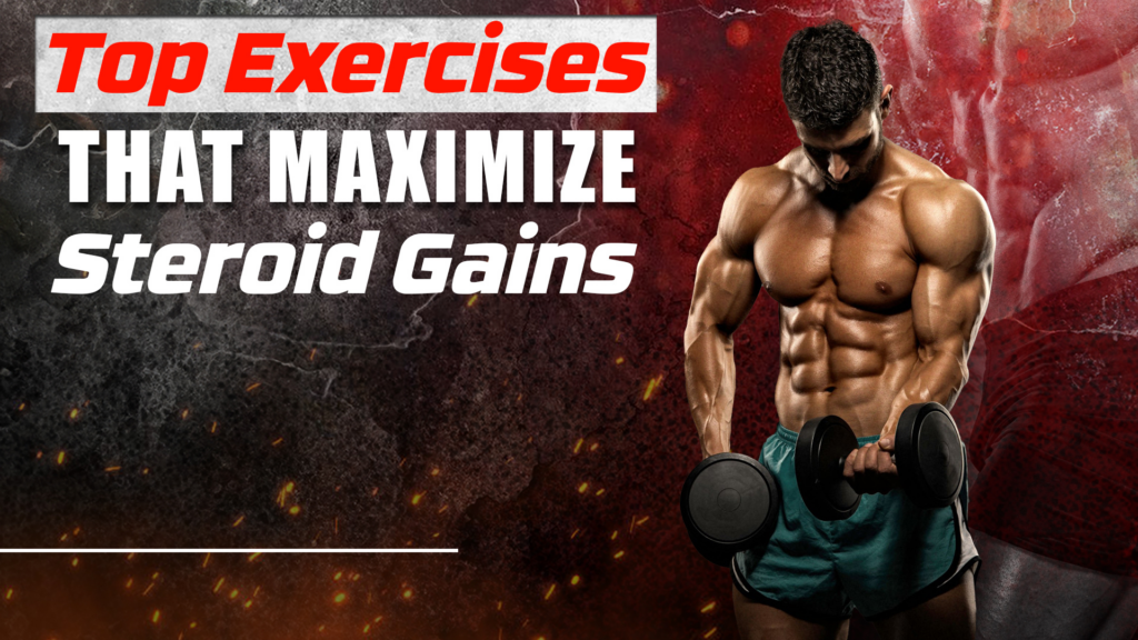 athlete performing heavy compound lifts to maximize steroid-enhanced muscle growth